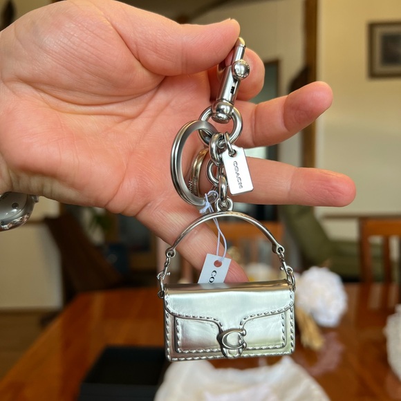 Coach Silver Tabby Bag Charm